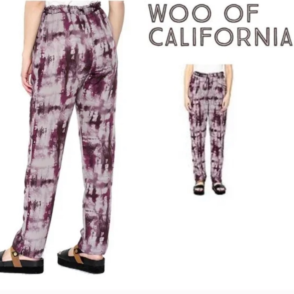 NWOT Woo. Bohemian Hippie Casual Tie Dye Soft Lounge Pants Size Large Z170-23